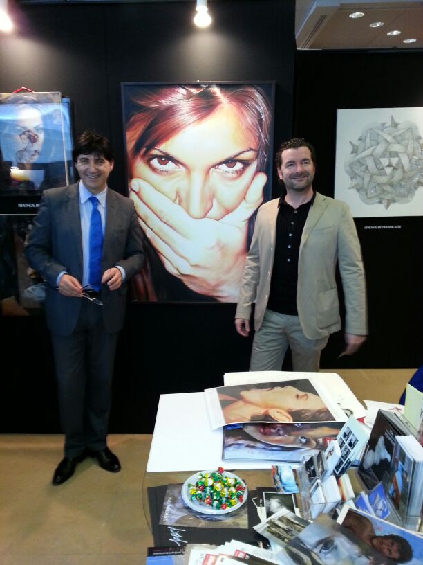 “Art Monacò 2014″ Stand QueenArtStudio con il Critico d’Arte Giorgio Grasso