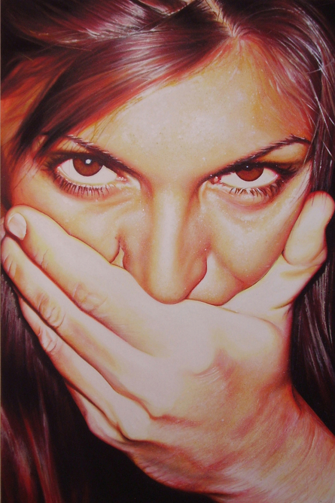 "Shut up!" acrilico su tela cm.120x80 2009